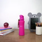 Exsport 650ml silicone fuchsia water bottle