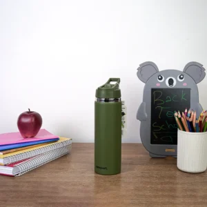 Exsport 650ml stainless olive green water bottle