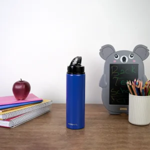 Exsport 750ml stainless blue water bottle