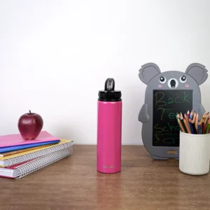 Exsport 750ml stainless fuchsia water bottle