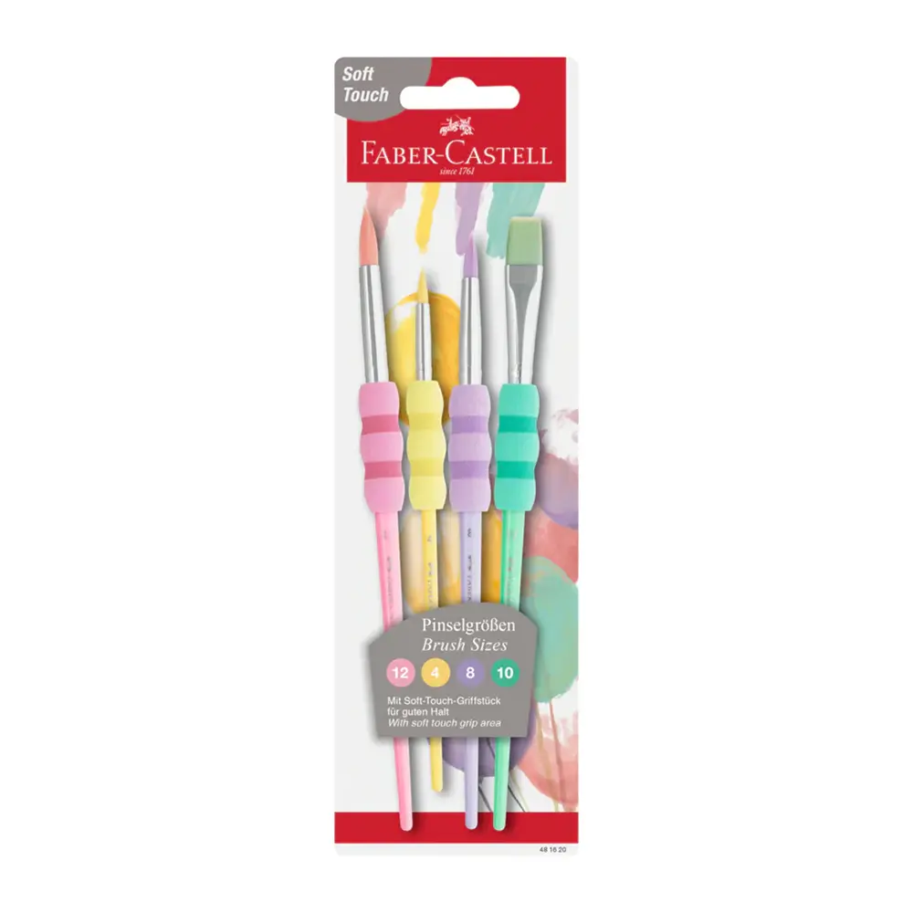 Faber castell 4 different sizes colored bruches