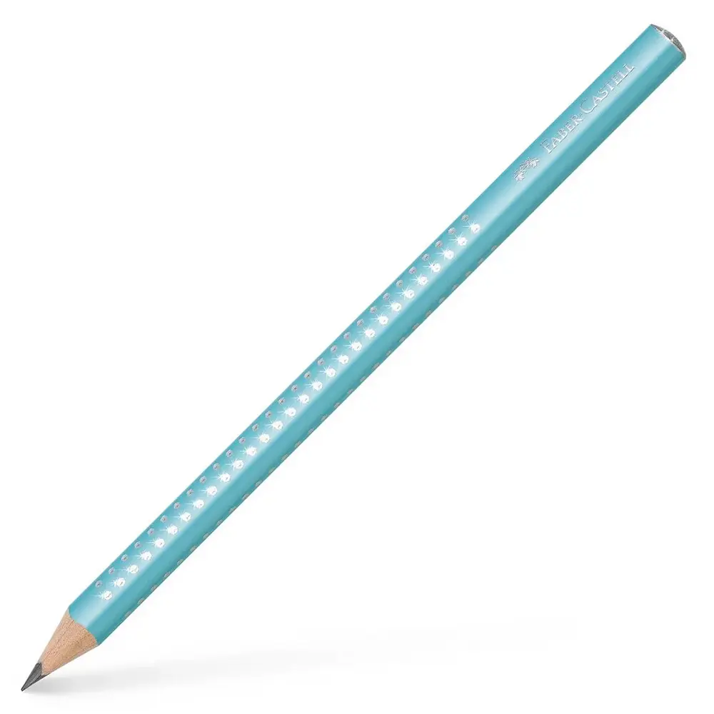 Faber castell jumbo sparkle blue graphite pencil