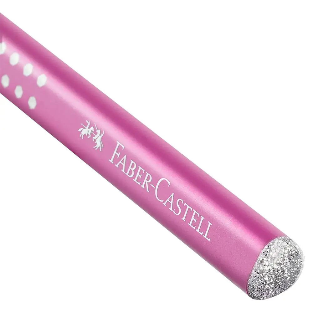 Faber castell jumbo sparkle pink graphite pencil1