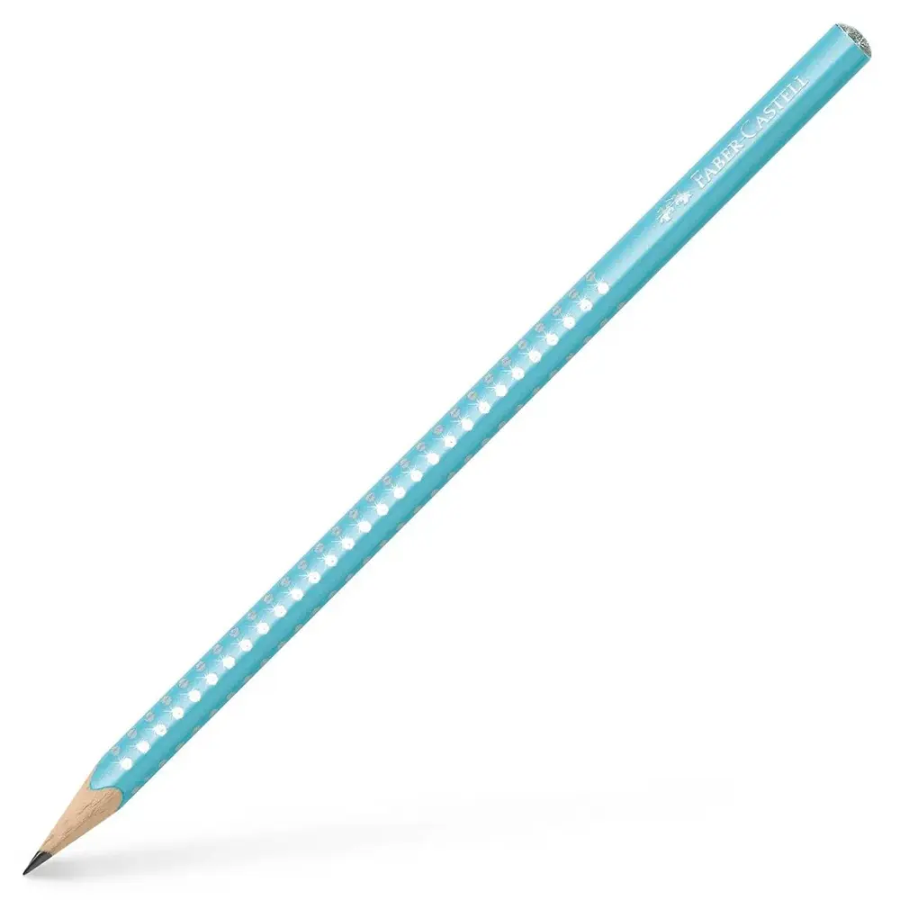Faber castell sparkle blue graphite pencil