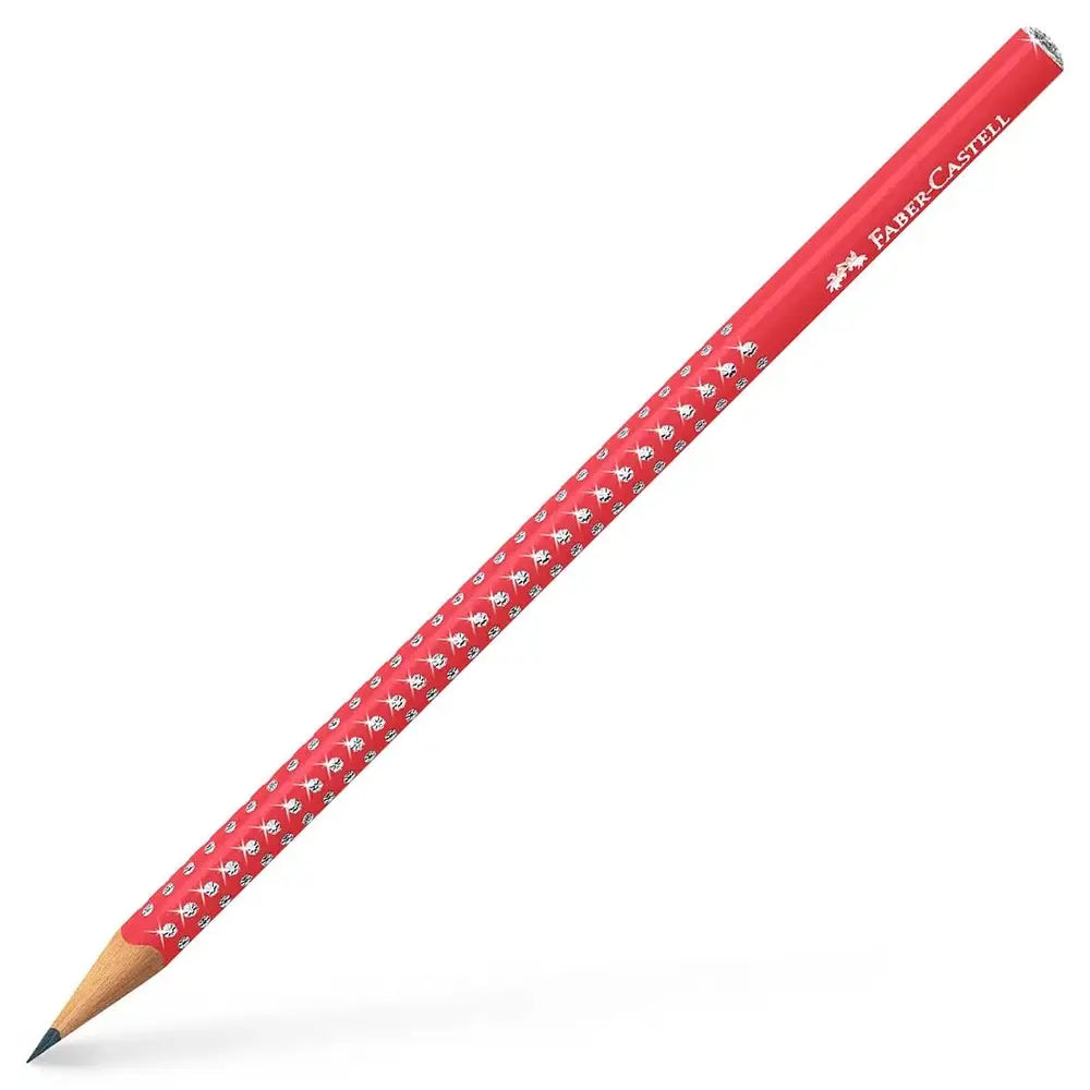 Faber castell sparkle red graphite pencil