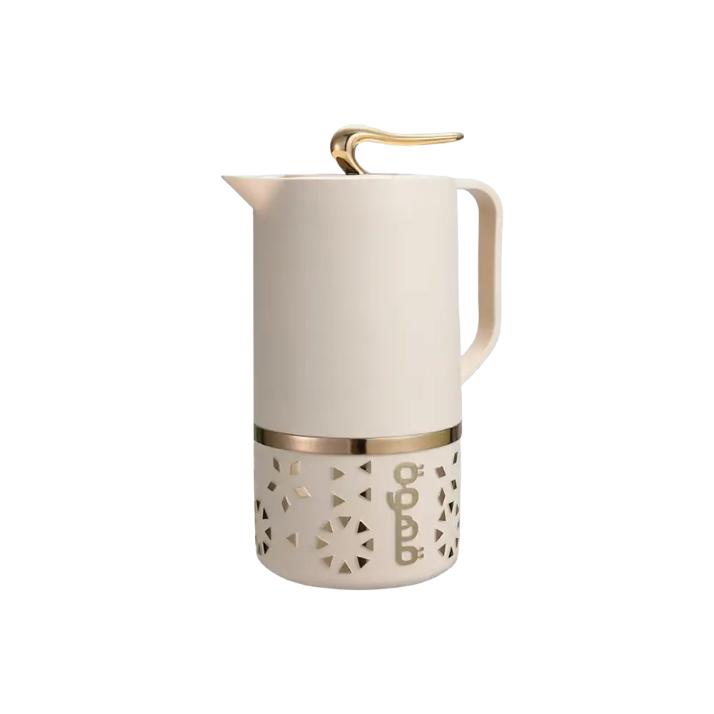 Momaz 1l beige & gold vacuum flask