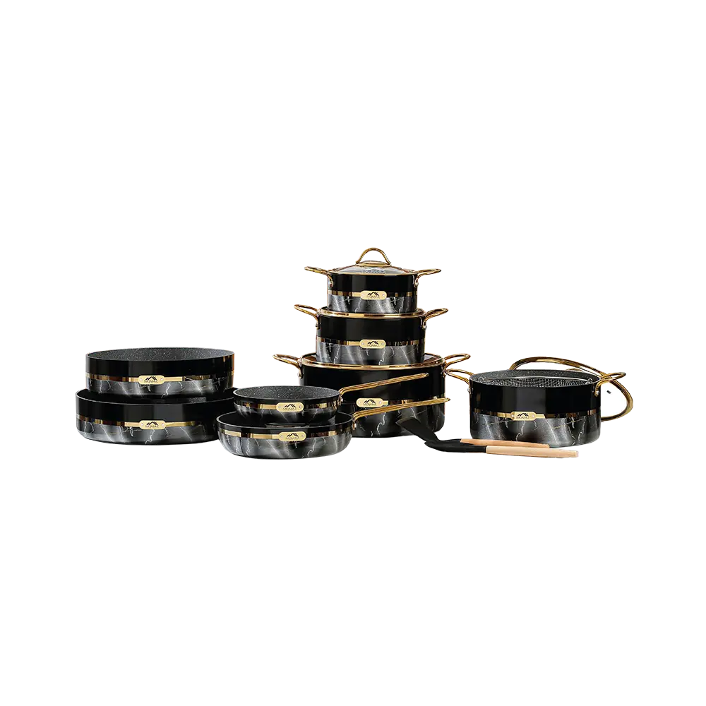 Momaz german diamond 15pcs cookware set