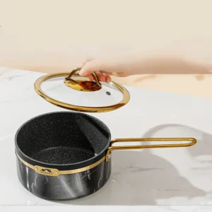 Momaz german diamond 18cm casserole with glass lid1