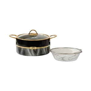 Momaz german diamond 26cm frying pots with stainless strainer