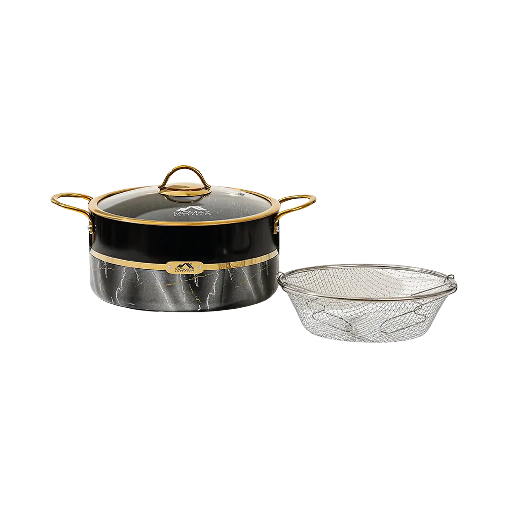 Momaz german diamond 26cm frying pots with stainless strainer