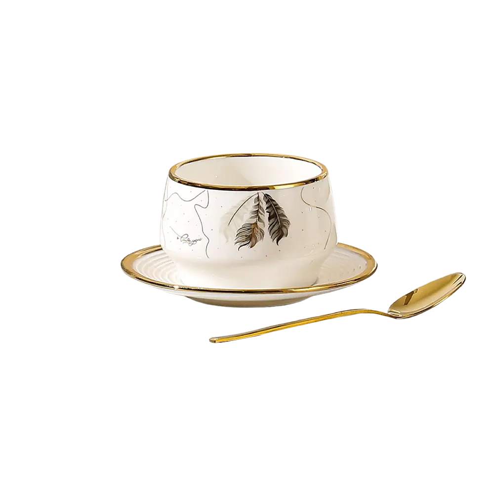 Momaz nasma 6pcs cup set with saucers & spoons