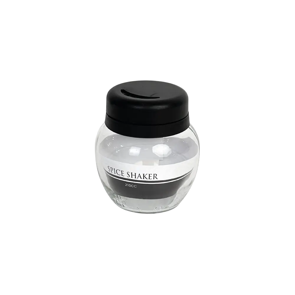 Qlux 0.12l glass troya black spices shaker