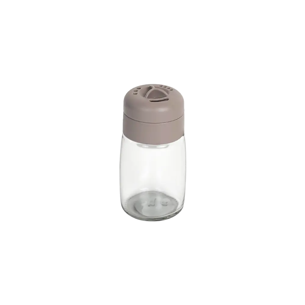 Qlux 0.1l glass star oval beige salt shaker