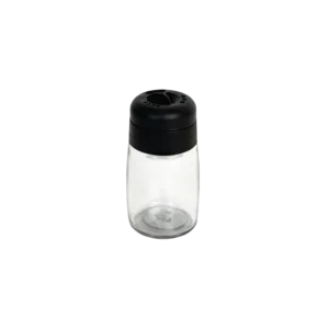 Qlux 0.1l glass star oval black salt shaker