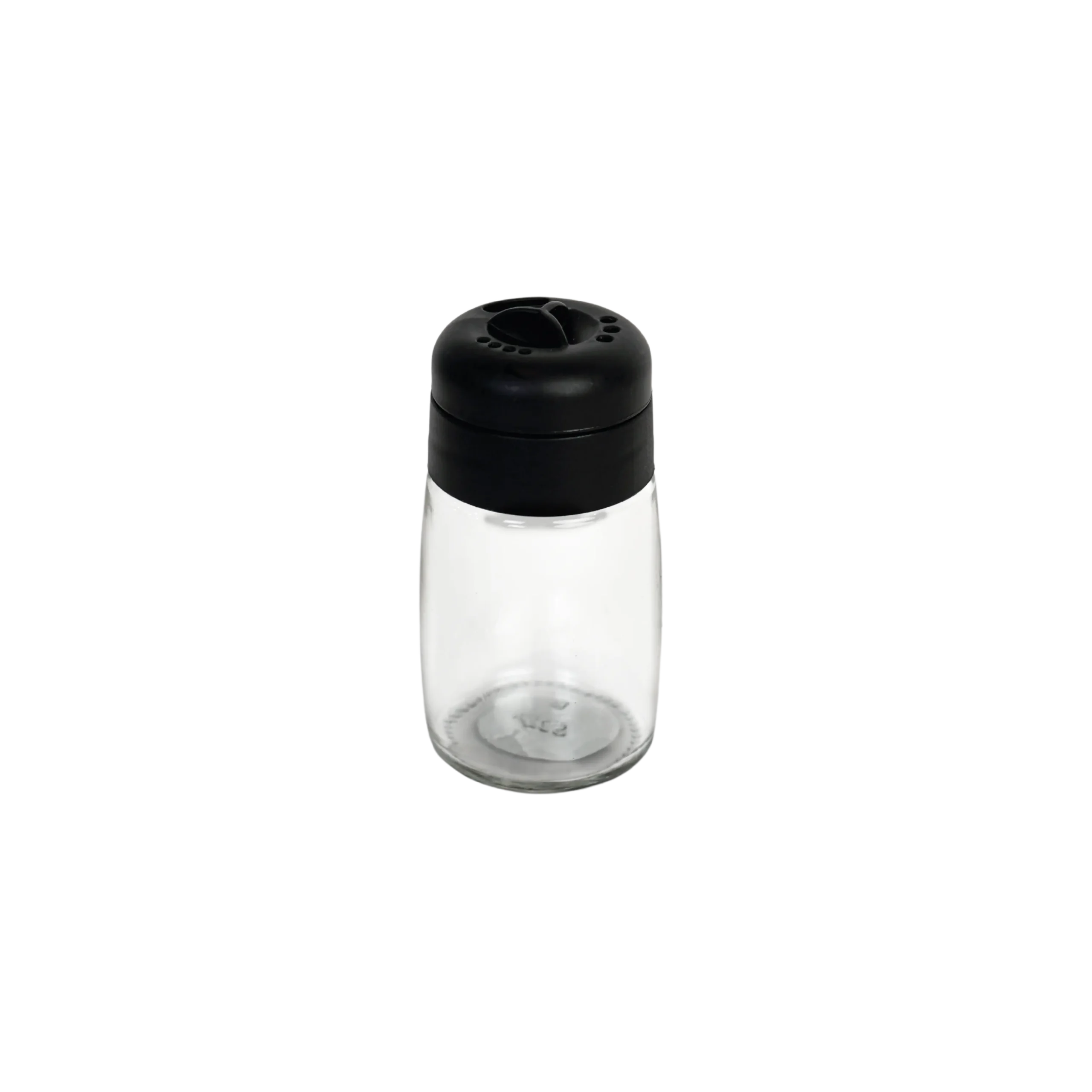 Qlux 0.1l glass star oval black salt shaker