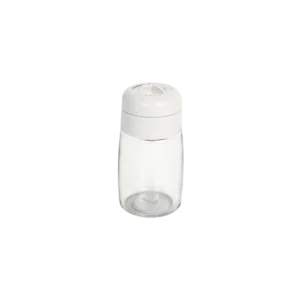 Qlux 0.1l glass star oval white salt shaker