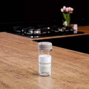 Qlux 245ml glass troya beige spices shaker1