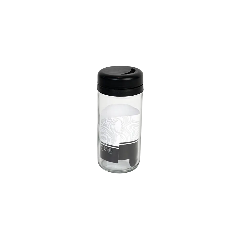 Qlux 245ml glass troya black spices shaker