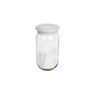 Qlux flat 1l flat jar with grey lid