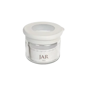 Qlux flat 300ml jar with light grey lid