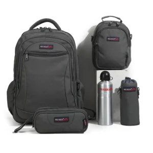 Red rock 4260 grey 4 zippers 5pcs backpack set