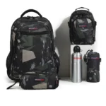 Red rock 4267 black & olive green 4 zippers 5pcs backpack set
