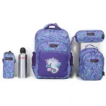 Red rock 4269 seahorse design 3 zippers purple backpack set