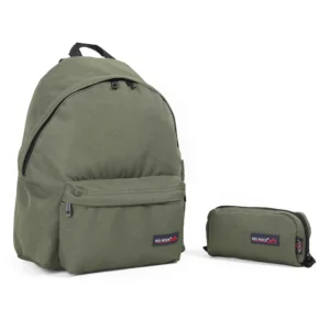 Red rock 4278 olive green 2 zippers 2pcs backpack set