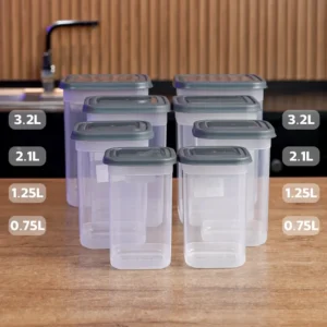 Transparent 30pcs storge boxes set with black lid1