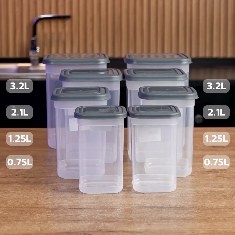 Transparent 30pcs storge boxes set with black lid1
