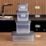 Transparent 30pcs storge boxes set with black lid4