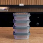 Transparent 30pcs storge boxes set with black lid5