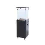 Verotti lxe030 square gas patio heater with glass panel