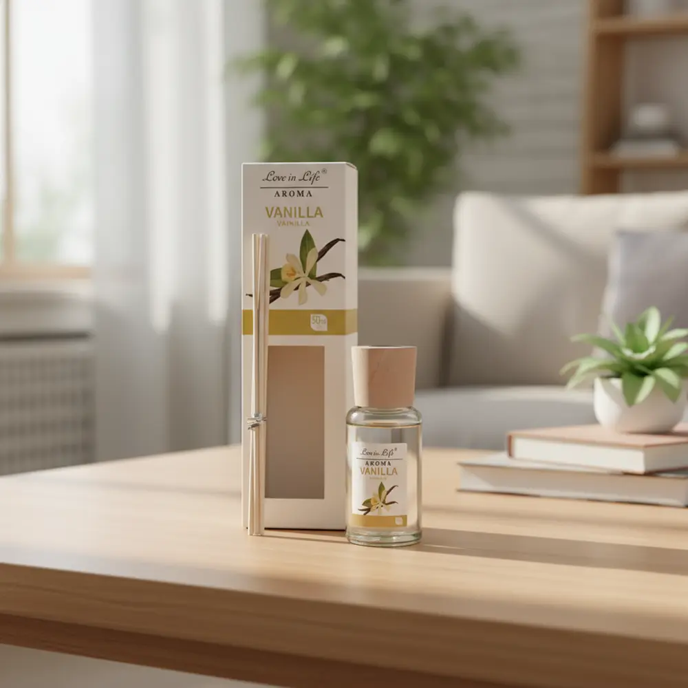 Aroma 50ml vanilla reed diffuser1