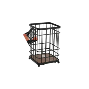 Dosthoff iron grid cutlery holder with bamboo base