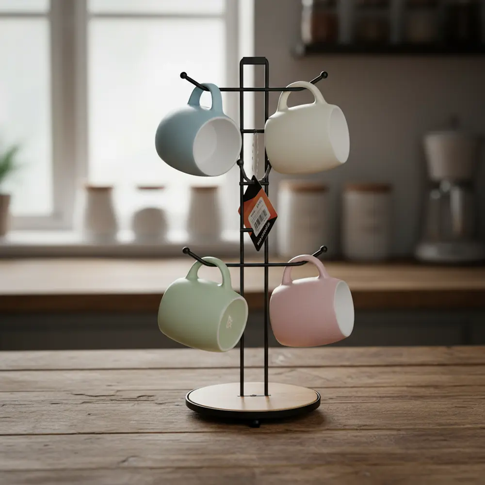 Dosthoff iron thick mug with bamboo base1