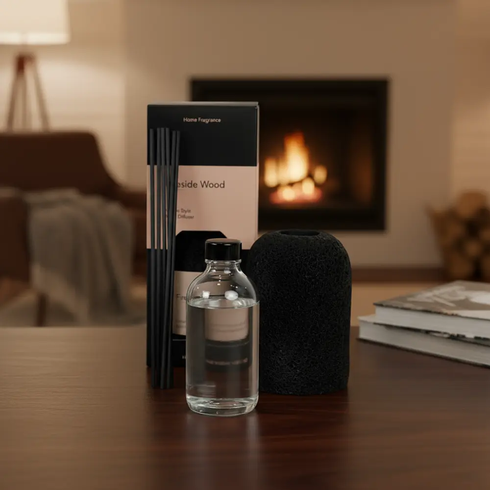 Fireside wood 100ml reed diffuser1