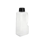 Flower plastic water bottle with black lid