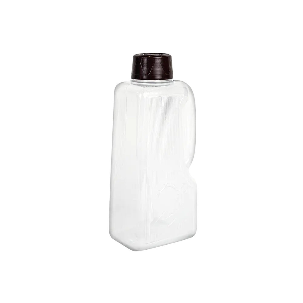 Flower plastic water bottle with brown lid