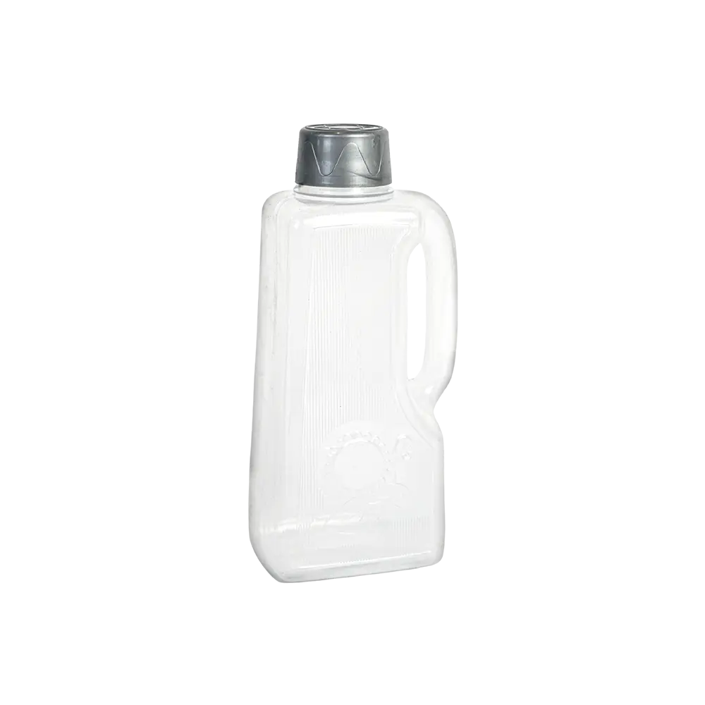 Flower plastic water bottle with grey lid