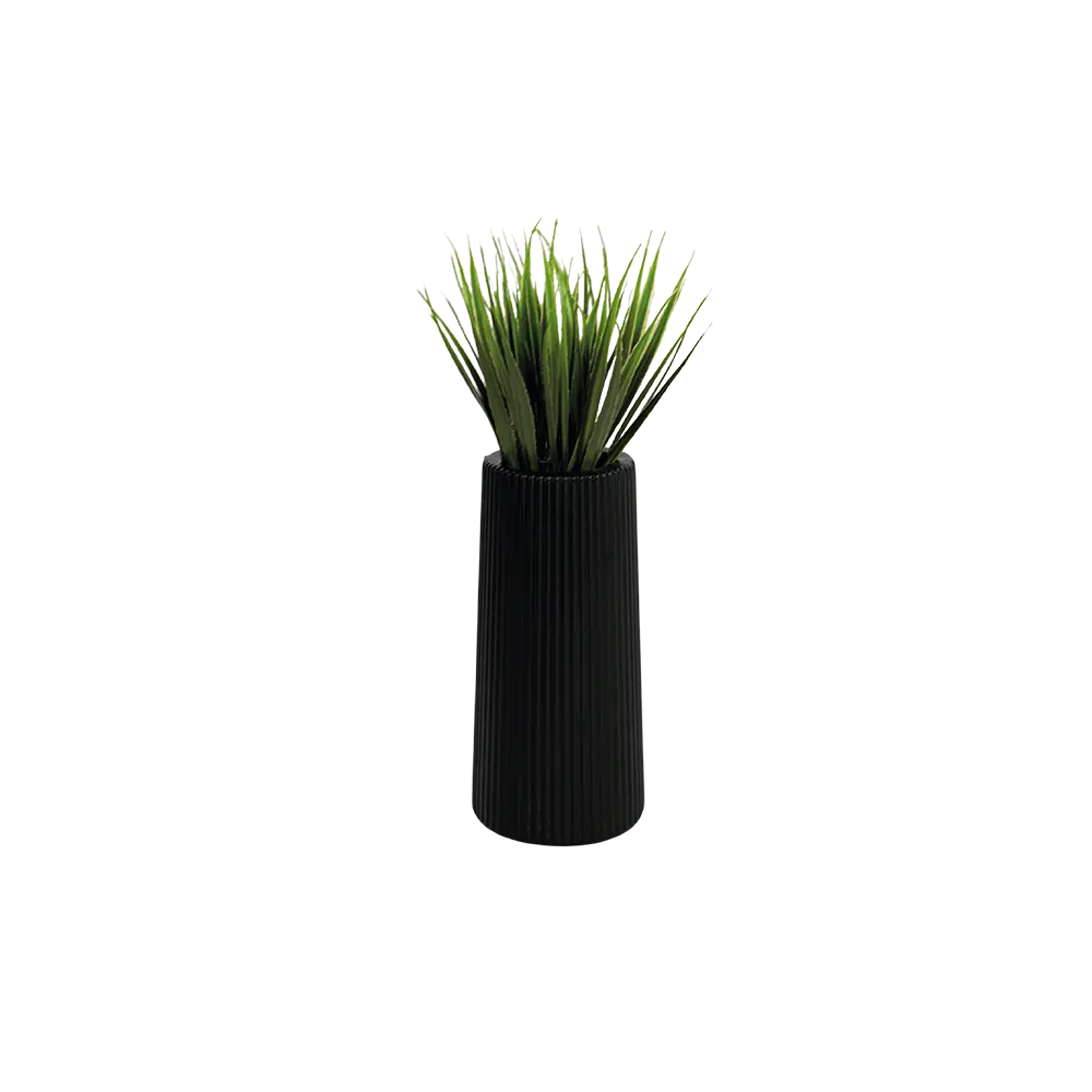 Green-Plant-31cm-with-Plastic-Black-Vase Green plant 31cm with plastic black vase