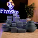 Grey 30pcs storage boxes set with grey lid