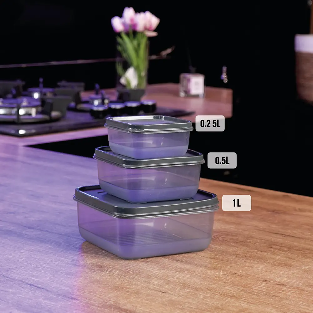 Grey 30pcs storage boxes set with grey lid5