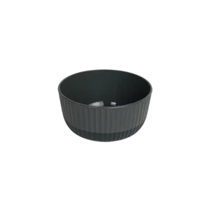 Hobbylife 0.5l ribbed design black bowl