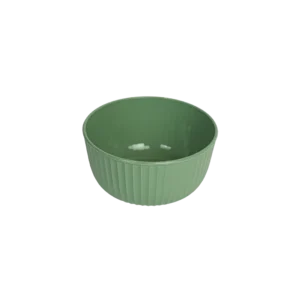 Hobbylife 0.5l ribbed design green bowl with lid1