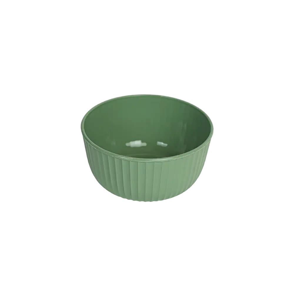 Hobbylife 0.5l ribbed design green bowl with lid1
