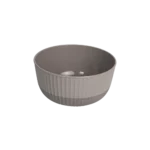 Hobbylife 1.3l ribbed design brown bowl