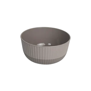 Hobbylife 1.3l ribbed design brown bowl