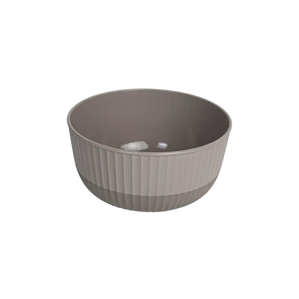 Hobbylife 1.3l ribbed design brown bowl