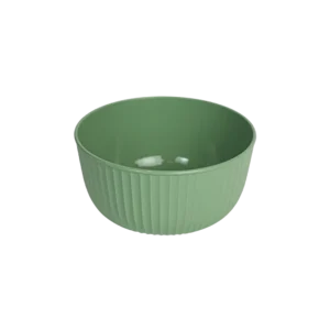 Hobbylife 1.3l ribbed design green bowl with lid1